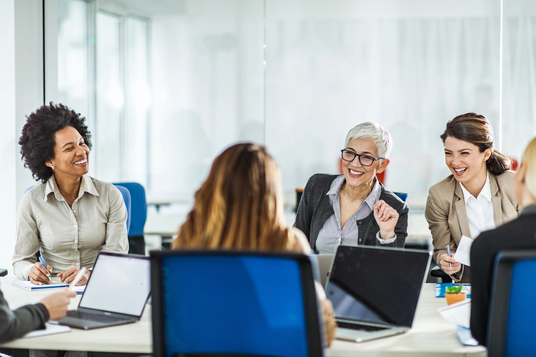 Professional team discussion in office