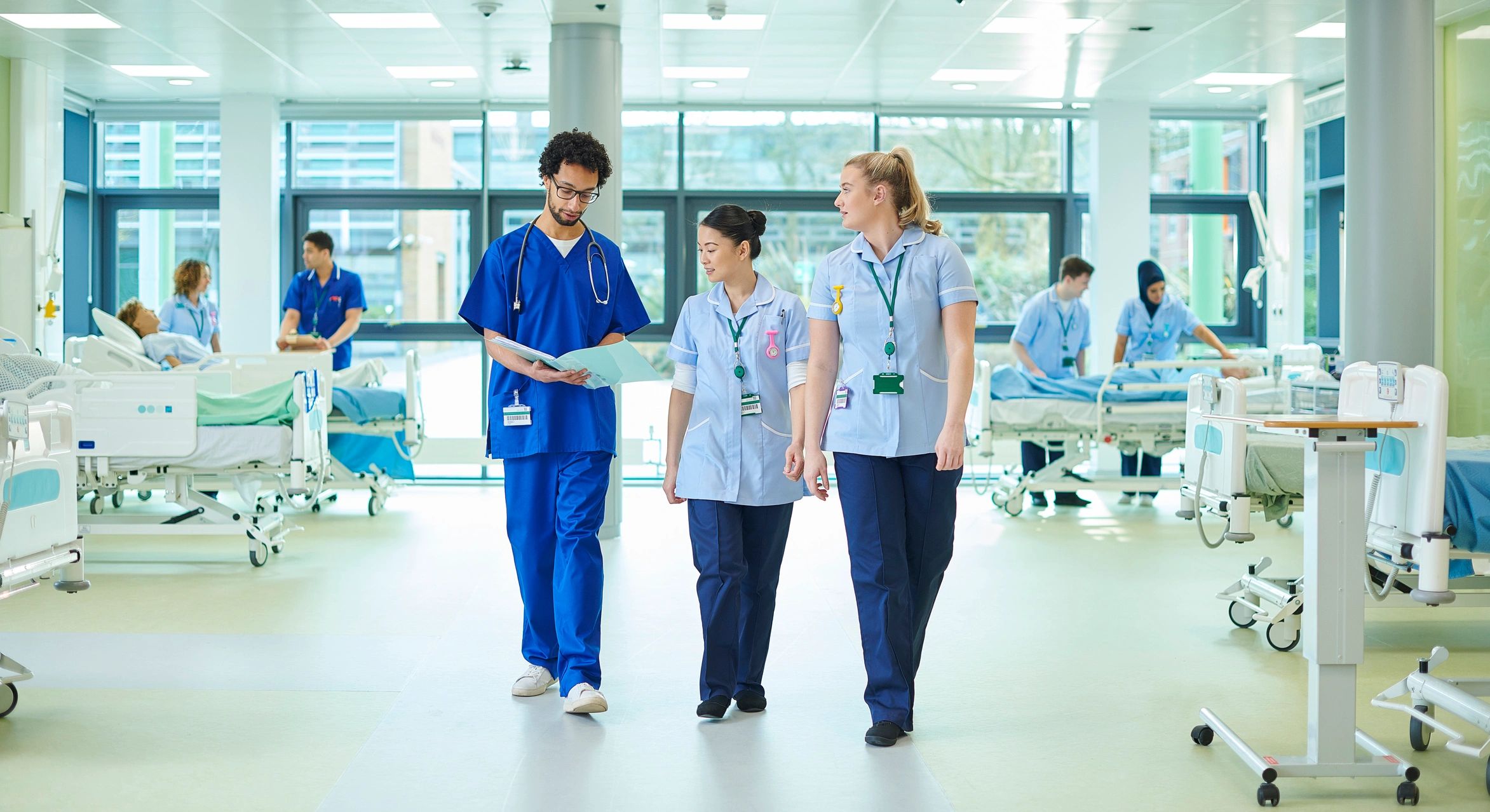 Healthcare team on a hospital ward
