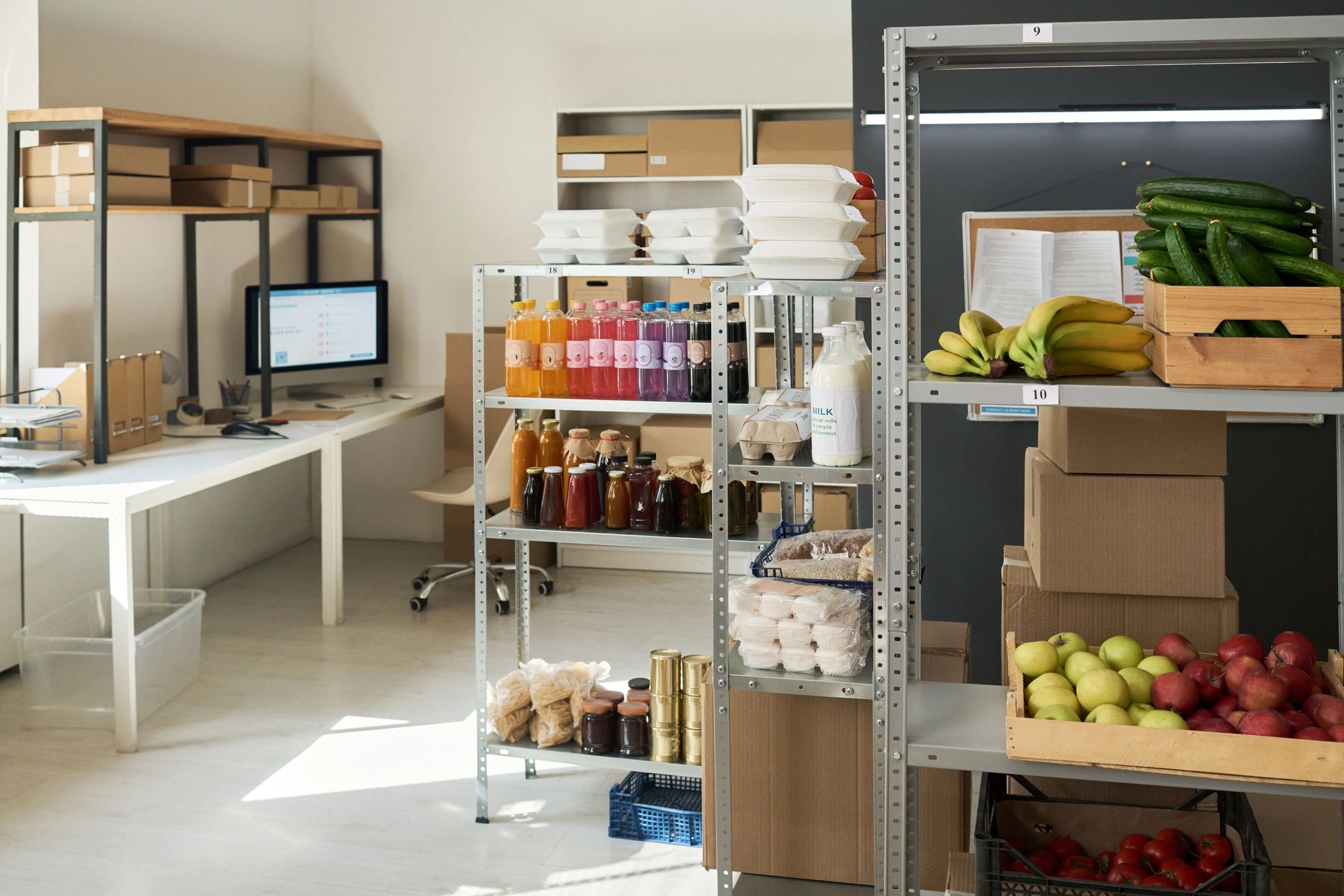 Fresh produce warehouse prepared for export fulfillment